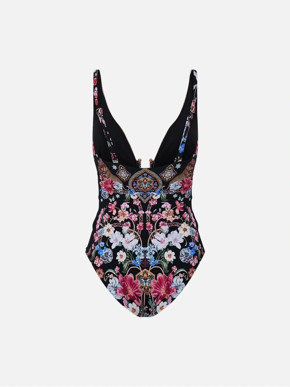 $455 NWT CAMILLA U Ring Underwire One Piece Midnight in Monserrate size S